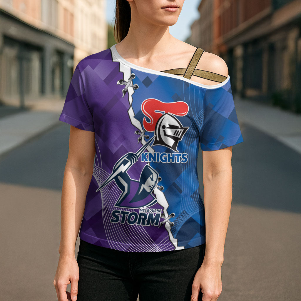 Storm And Knights Rugby Custom Cross Shoulder Shirt Dynamic Style