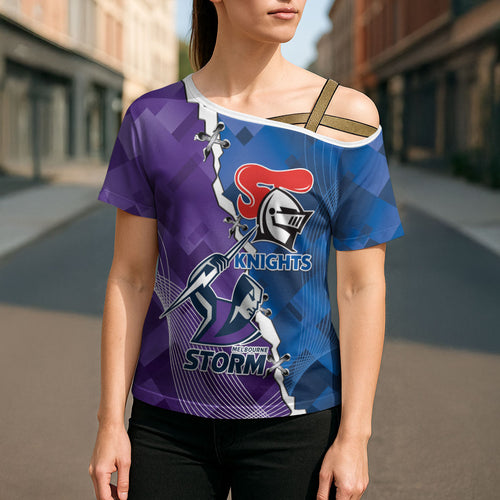 Storm And Knights Rugby Custom Cross Shoulder Shirt Dynamic Style