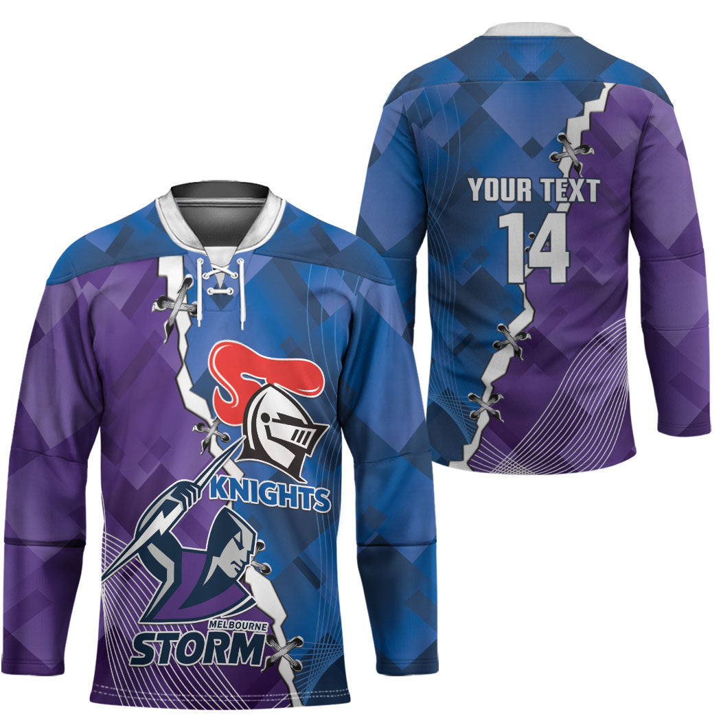 Storm And Knights Rugby Custom Hockey Jersey Dynamic Style