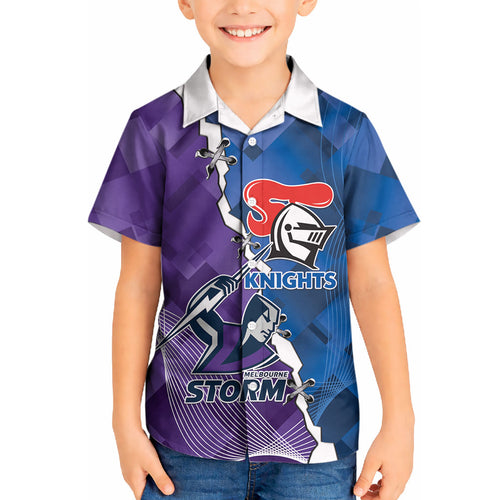 Storm And Knights Rugby Custom Kid Hawaiian Shirt Dynamic Style
