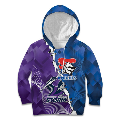 Storm And Knights Rugby Custom Kid Hoodie Dynamic Style