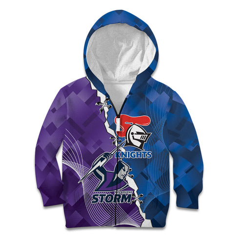 Storm And Knights Rugby Custom Kid Hoodie Dynamic Style