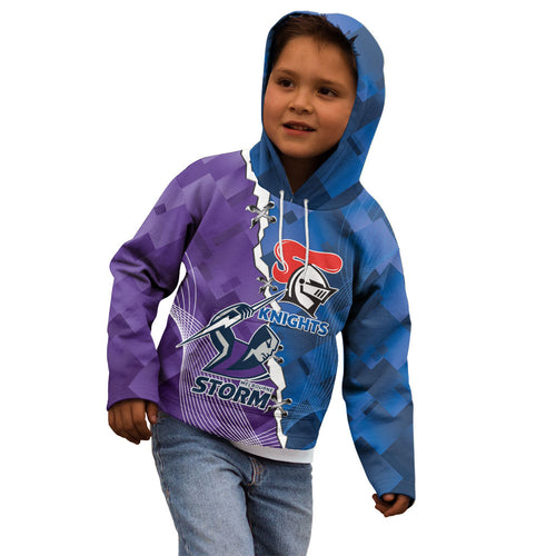 Storm And Knights Rugby Custom Kid Hoodie Dynamic Style