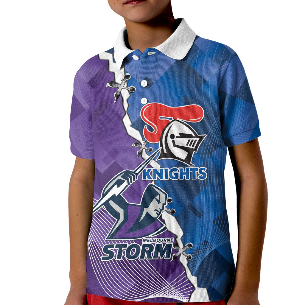 Storm And Knights Rugby Custom Kid Polo Shirt Dynamic Style