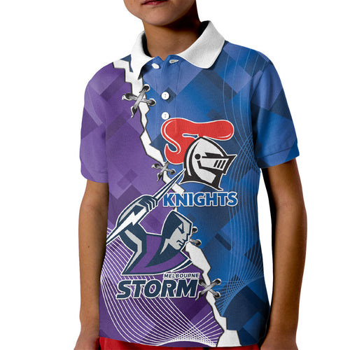 Storm And Knights Rugby Custom Kid Polo Shirt Dynamic Style