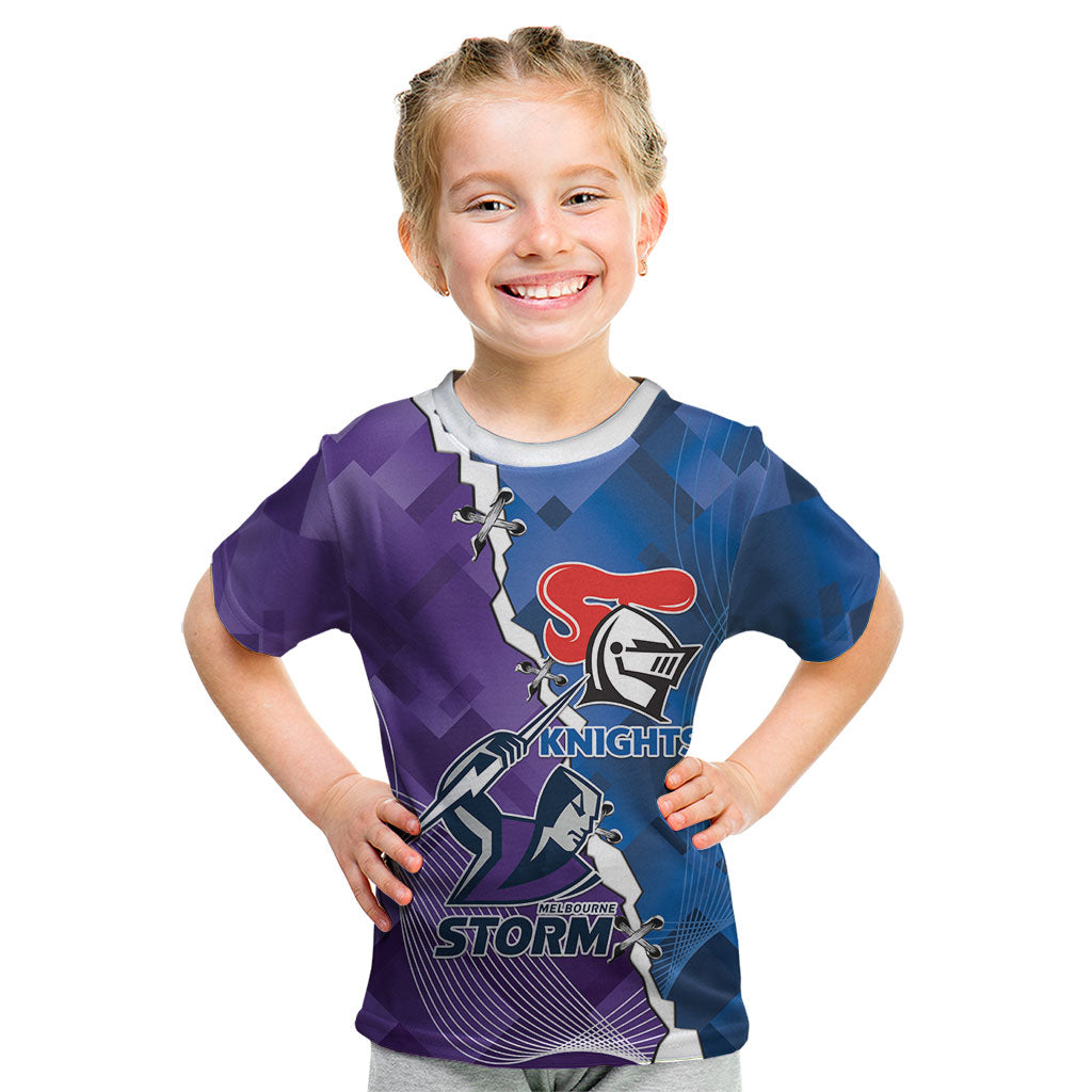 Storm And Knights Rugby Custom Kid T Shirt Dynamic Style