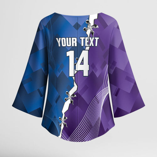 Storm And Knights Rugby Custom Kimono Sleeve Blouse Dynamic Style