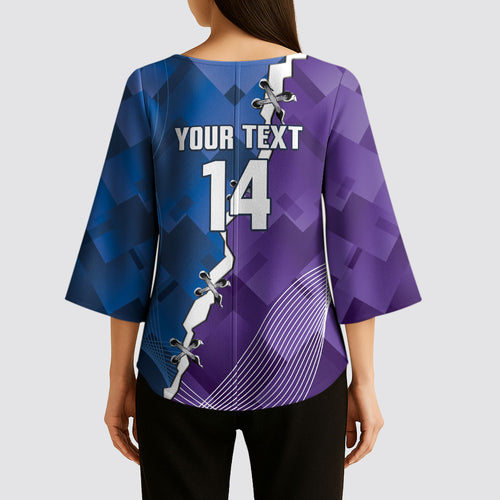 Storm And Knights Rugby Custom Kimono Sleeve Blouse Dynamic Style