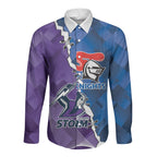 Storm And Knights Rugby Custom Long Sleeve Button Shirt Dynamic Style
