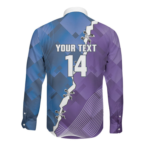 Storm And Knights Rugby Custom Long Sleeve Button Shirt Dynamic Style