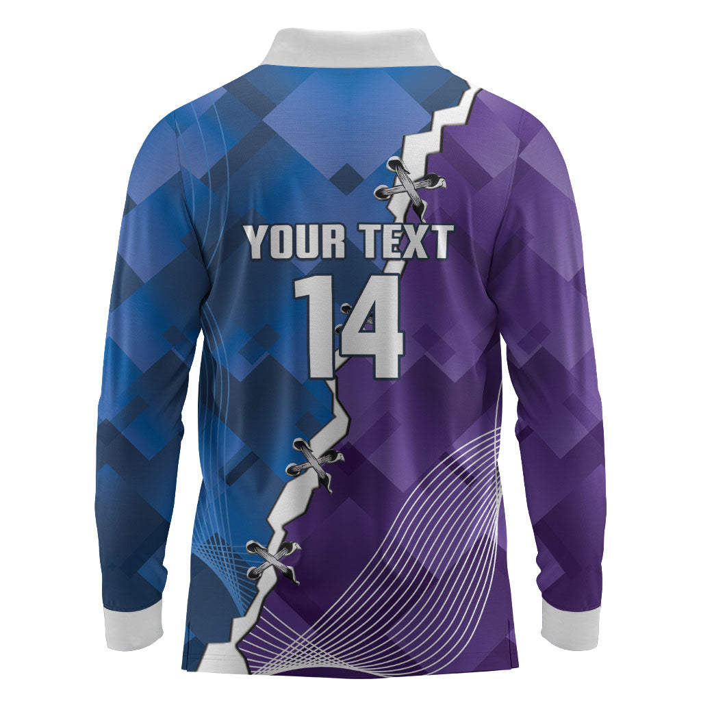 Storm And Knights Rugby Custom Long Sleeve Polo Shirt Dynamic Style