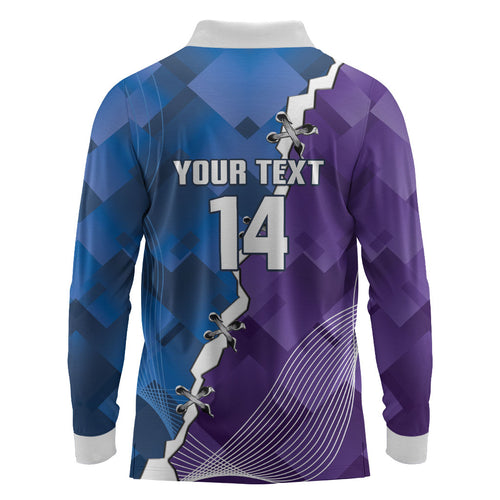 Storm And Knights Rugby Custom Long Sleeve Polo Shirt Dynamic Style