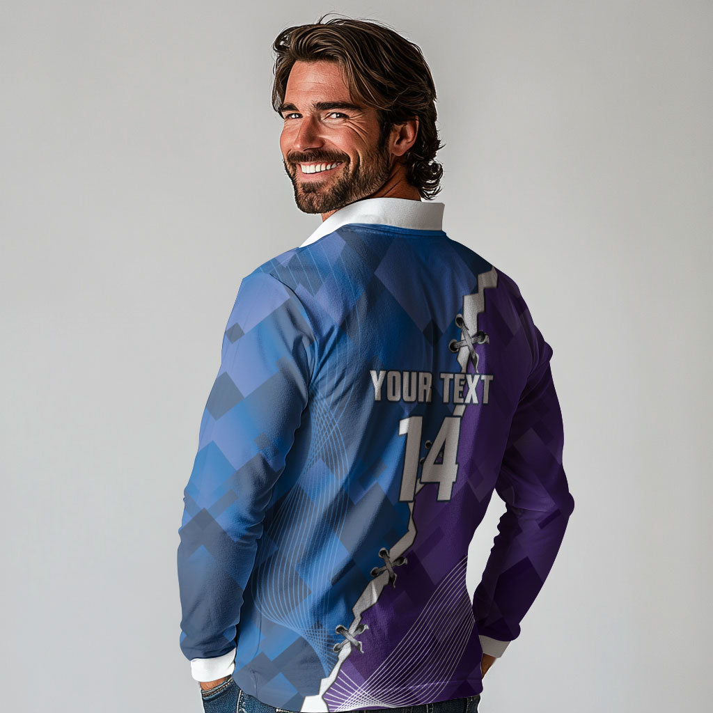Storm And Knights Rugby Custom Long Sleeve Polo Shirt Dynamic Style