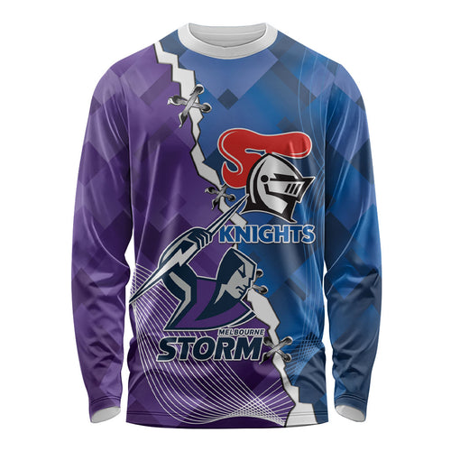 Storm And Knights Rugby Custom Long Sleeve Shirt Dynamic Style
