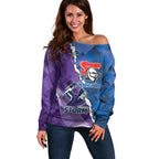 Storm And Knights Rugby Custom Off Shoulder Sweater Dynamic Style