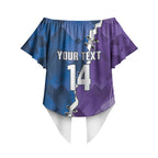 Storm And Knights Rugby Custom Off Shoulder Wrap Waist Top Dynamic Style