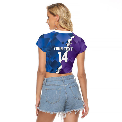 Storm And Knights Rugby Custom Raglan Cropped T Shirt Dynamic Style