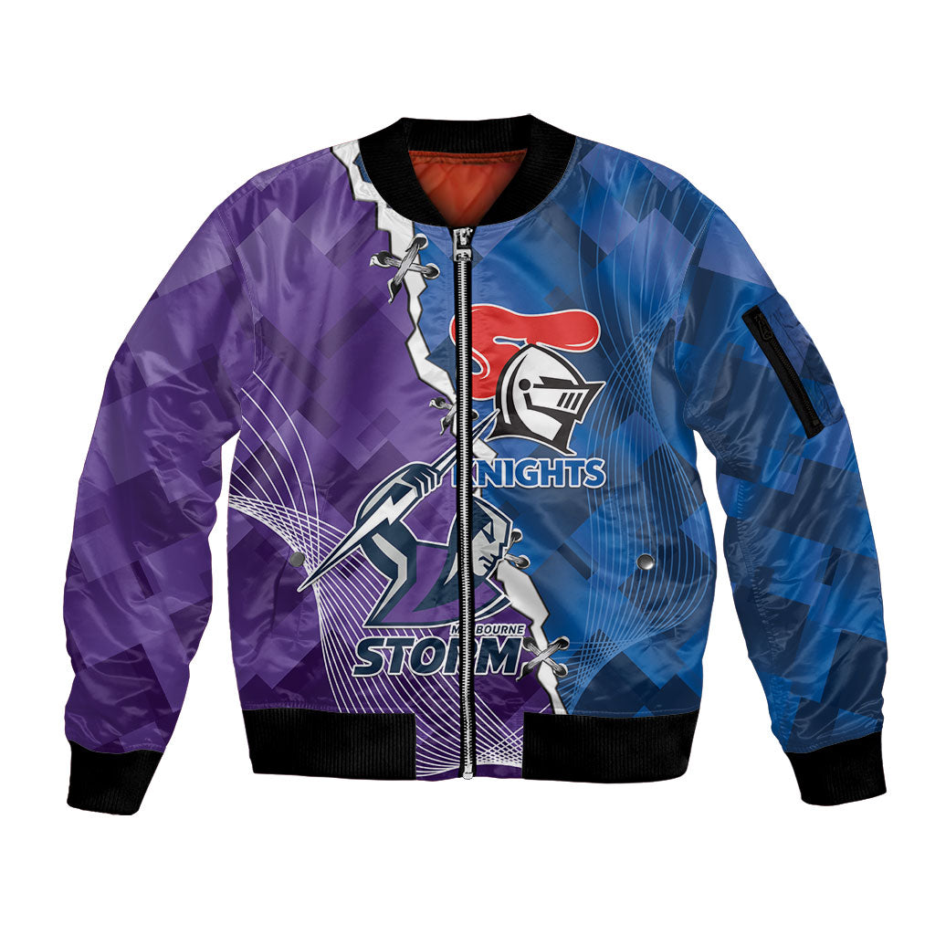 Storm And Knights Rugby Custom Sleeve Zip Bomber Jacket Dynamic Style