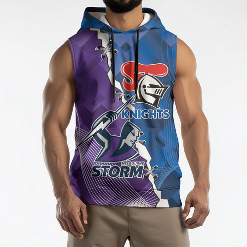 Storm And Knights Rugby Custom Sleeveless Hoodie Dynamic Style