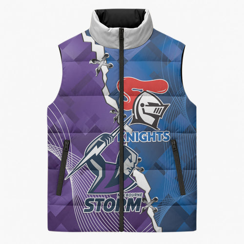 Storm And Knights Rugby Custom Sleeveless Puffer Jacket Dynamic Style