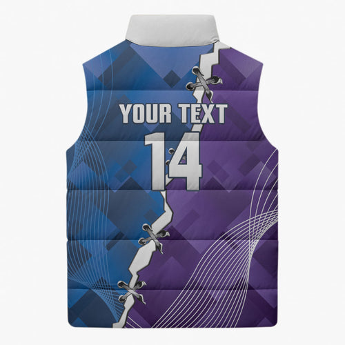 Storm And Knights Rugby Custom Sleeveless Puffer Jacket Dynamic Style