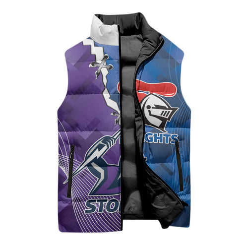 Storm And Knights Rugby Custom Sleeveless Puffer Jacket Dynamic Style