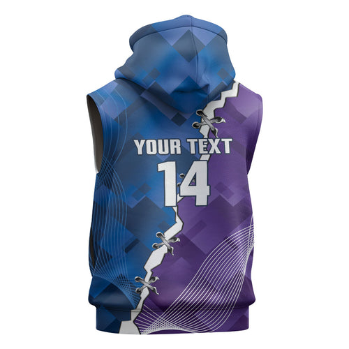Storm And Knights Rugby Custom Sleeveless Zip Hoodie Dynamic Style
