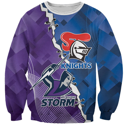Storm And Knights Rugby Custom Sweatshirt Dynamic Style