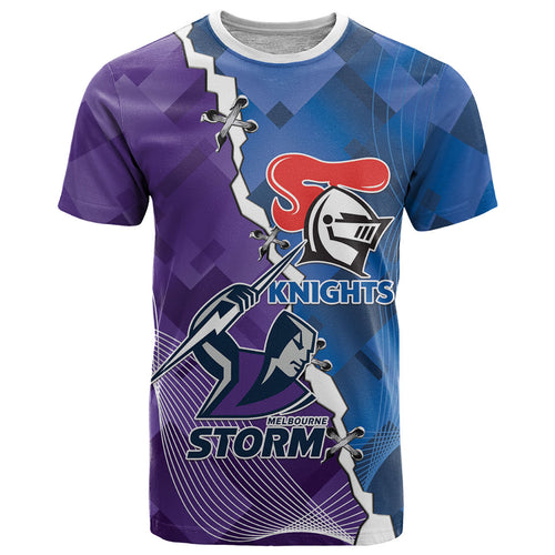 Storm And Knights Rugby Custom T Shirt Dynamic Style