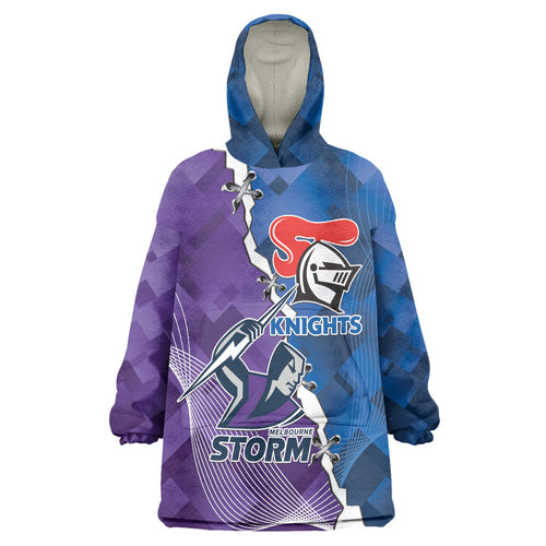Storm And Knights Rugby Custom Wearable Blanket Hoodie Dynamic Style