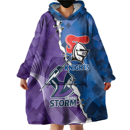 Storm And Knights Rugby Custom Wearable Blanket Hoodie Dynamic Style