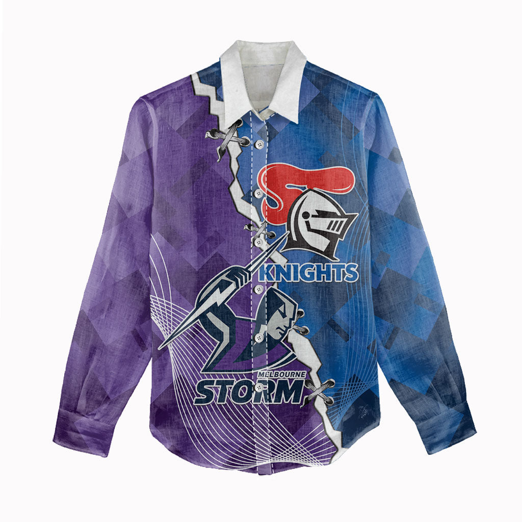 Storm And Knights Rugby Custom Women Casual Shirt Dynamic Style