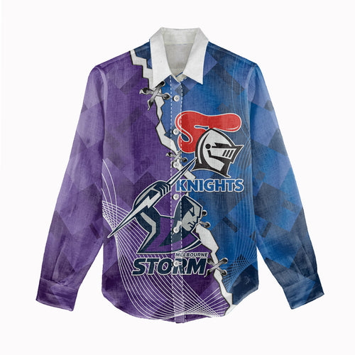 Storm And Knights Rugby Custom Women Casual Shirt Dynamic Style