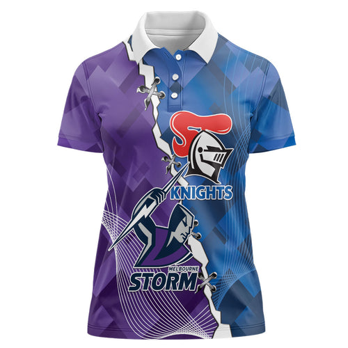 Storm And Knights Rugby Custom Women Polo Shirt Dynamic Style