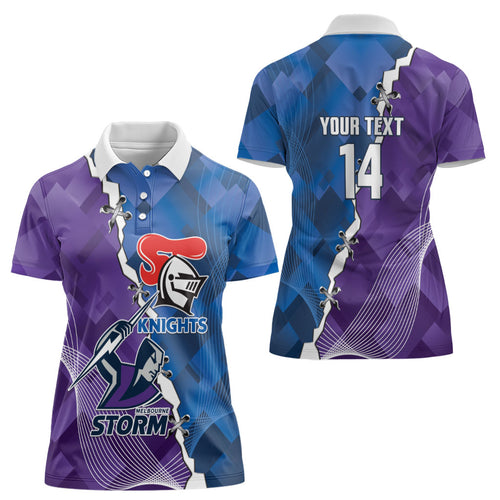 Storm And Knights Rugby Custom Women Polo Shirt Dynamic Style