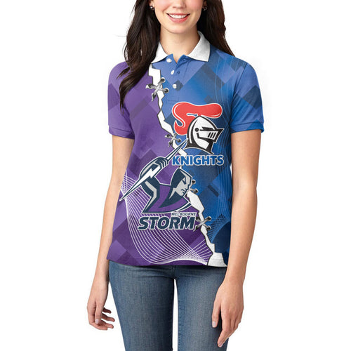 Storm And Knights Rugby Custom Women Polo Shirt Dynamic Style