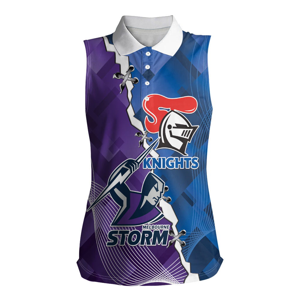 Storm And Knights Rugby Custom Women Sleeveless Polo Shirt Dynamic Style