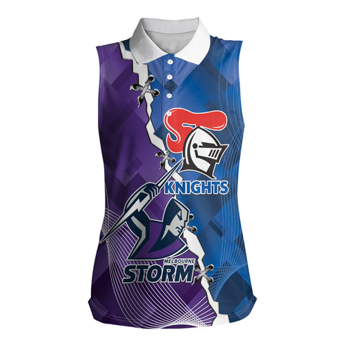 Storm And Knights Rugby Custom Women Sleeveless Polo Shirt Dynamic Style