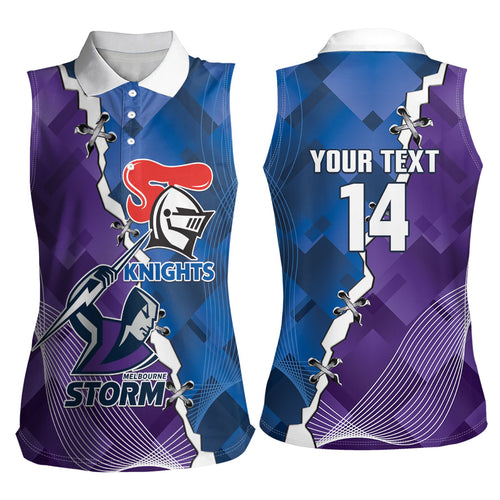 Storm And Knights Rugby Custom Women Sleeveless Polo Shirt Dynamic Style