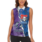 Storm And Knights Rugby Custom Women Sleeveless Polo Shirt Dynamic Style