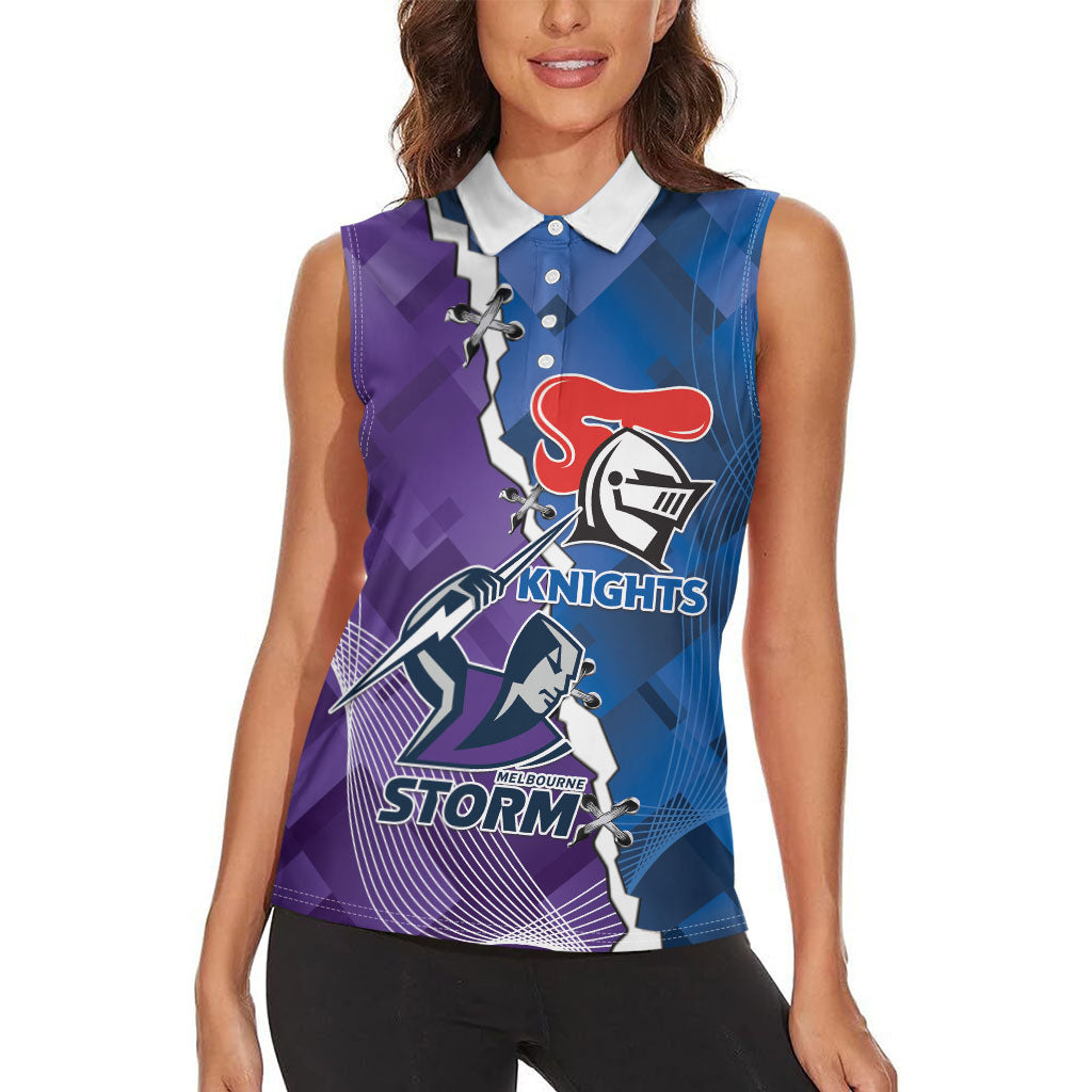 Storm And Knights Rugby Custom Women Sleeveless Polo Shirt Dynamic Style