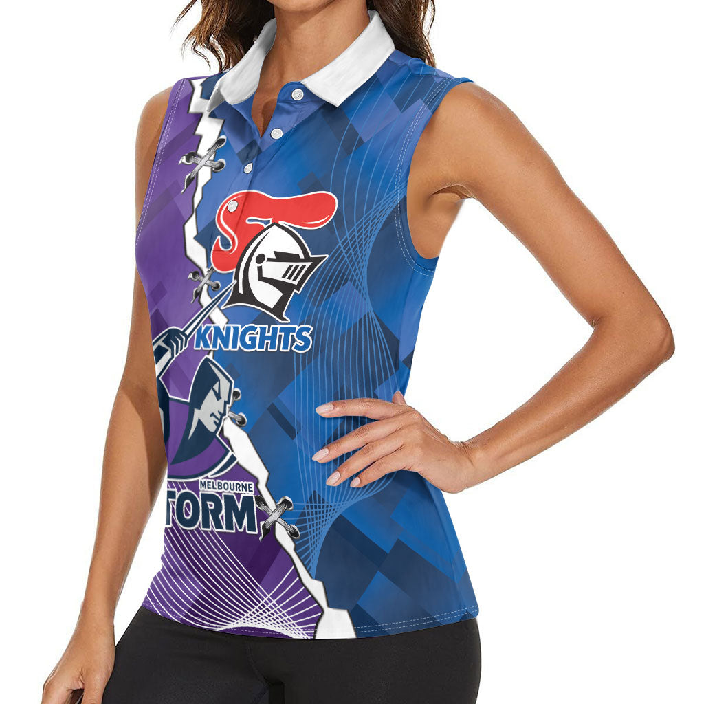 Storm And Knights Rugby Custom Women Sleeveless Polo Shirt Dynamic Style