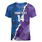 Storm And Knights Rugby Custom Women V-Neck T-Shirt Dynamic Style