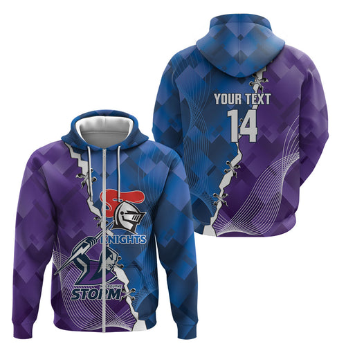 Storm And Knights Rugby Custom Zip Hoodie Dynamic Style
