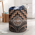 Aotearoa Kati Mamoe Laundry Basket Maori Iwi Poutama Puhoro Tattoo