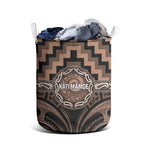 Aotearoa Kati Mamoe Laundry Basket Maori Iwi Poutama Puhoro Tattoo