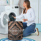 Aotearoa Kati Mamoe Laundry Basket Maori Iwi Poutama Puhoro Tattoo