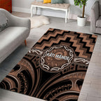 Aotearoa Kati Mamoe Area Rug Maori Iwi Poutama Puhoro Tattoo
