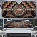 Aotearoa Kati Mamoe Auto Sun Shade Maori Iwi Poutama Puhoro Tattoo