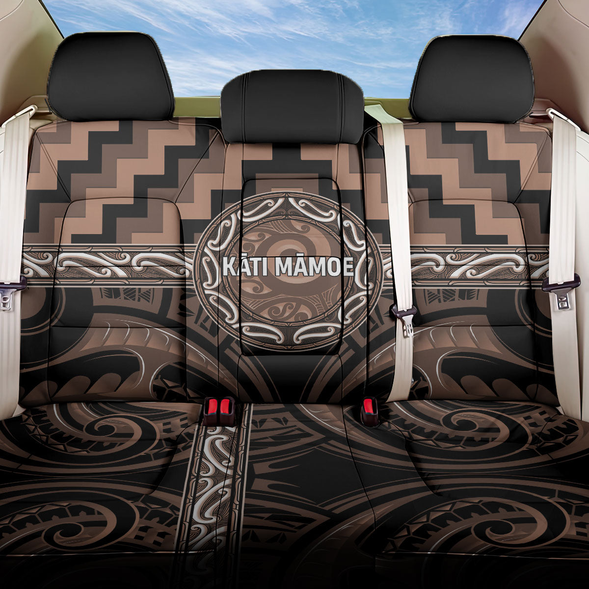 Aotearoa Kati Mamoe Back Car Seat Cover Maori Iwi Poutama Puhoro Tattoo